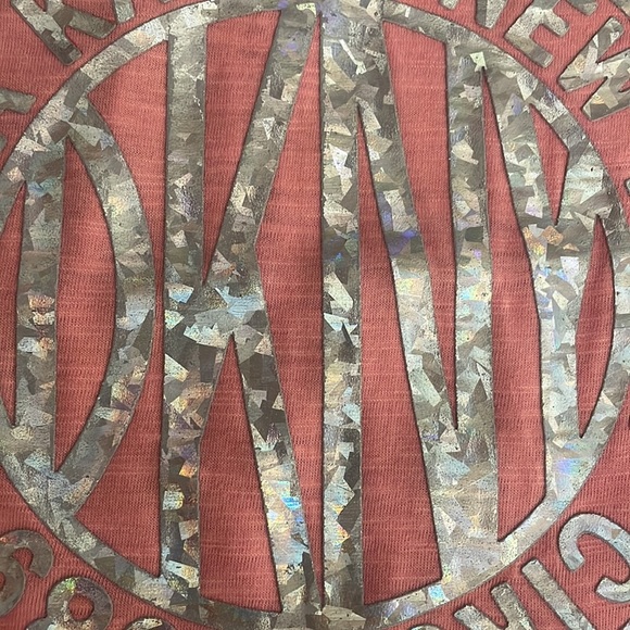 DKNY Donna Karen - girls twist back tank Size 12 -Silver iridescent print. - Picture 4 of 11